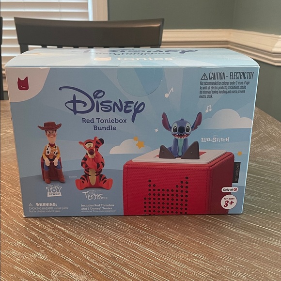 NEW Disney Red Toniebox with Toy Story, Tiger and Lilo & Stitch Tonie Figures - Picture 1 of 8